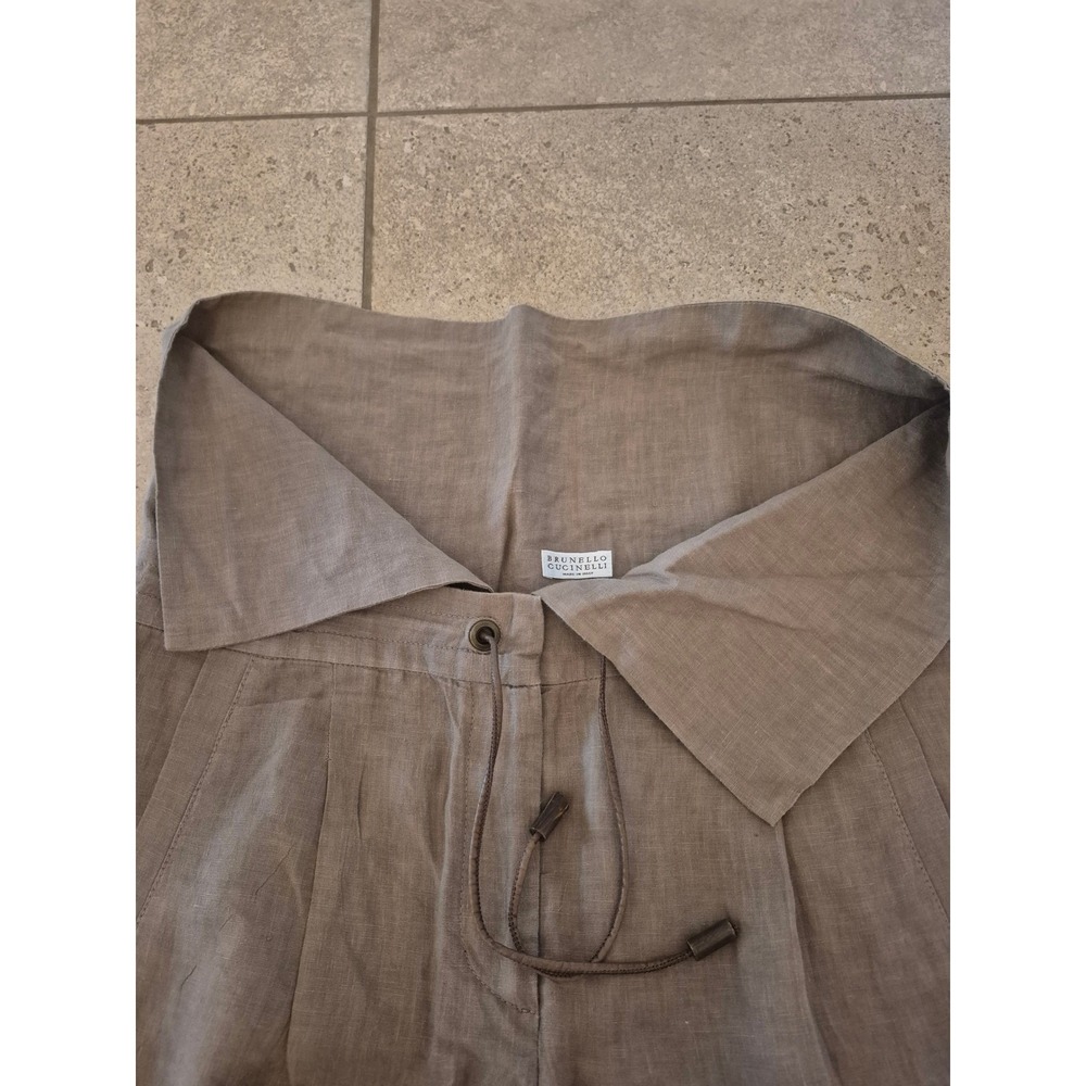 Brunello‎ Cucinelli Women Dress Pants - 100% Linen - Size: 6 - Picture 5 of 10